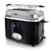 Retro Style 2-Slice Toaster | Black & Stainless Steel