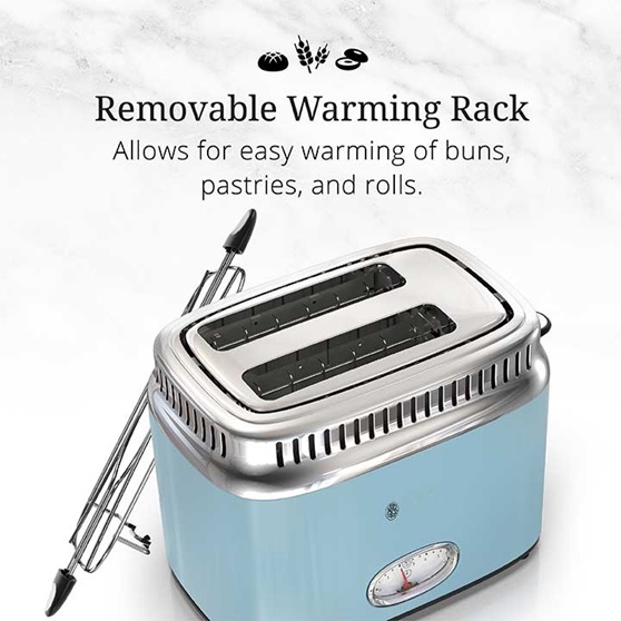 Removable Warming Rack - Allows for easy warming of buns, pastries and rolls
