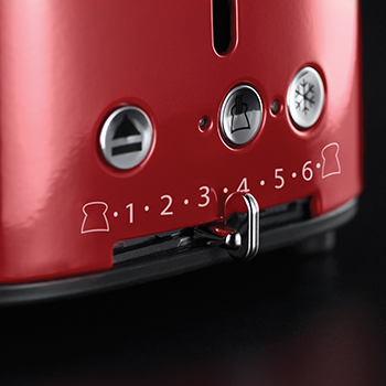 russell hobbs red retro 2 slice toaster variable browning control