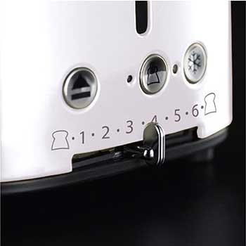 Variable Browning Control | Retro Style 2-Slice Toaster | White & Stainless Steel