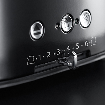 russell hobbs black retro 4 slice toaster variable browning control