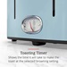 Toasting Timer - Shows the time it will take to make the toast at the selected browning setting
