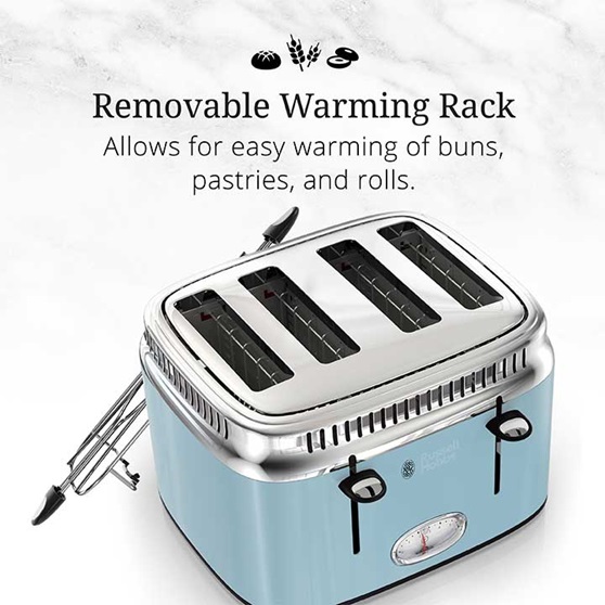 Removable Warming Rack - Allows for easy warming of buns pastries and rolls